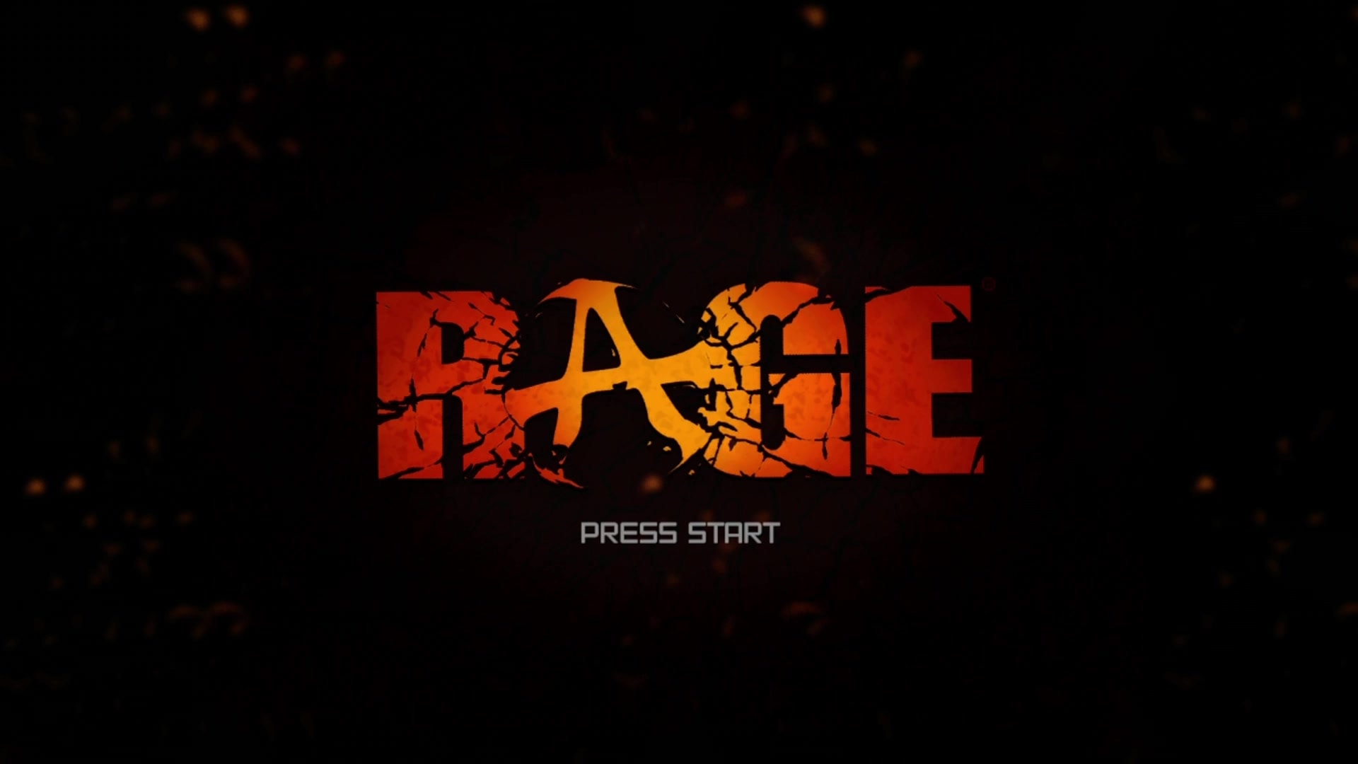Rage title screen for Xbox 360